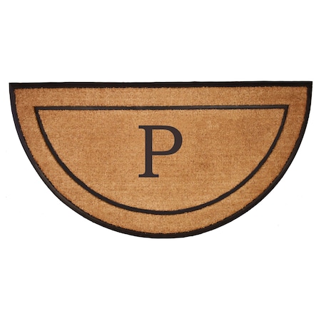 Calloway Mills Monogram Door Mat, Black, Natural, 36 in W x 72 in L 106573672P